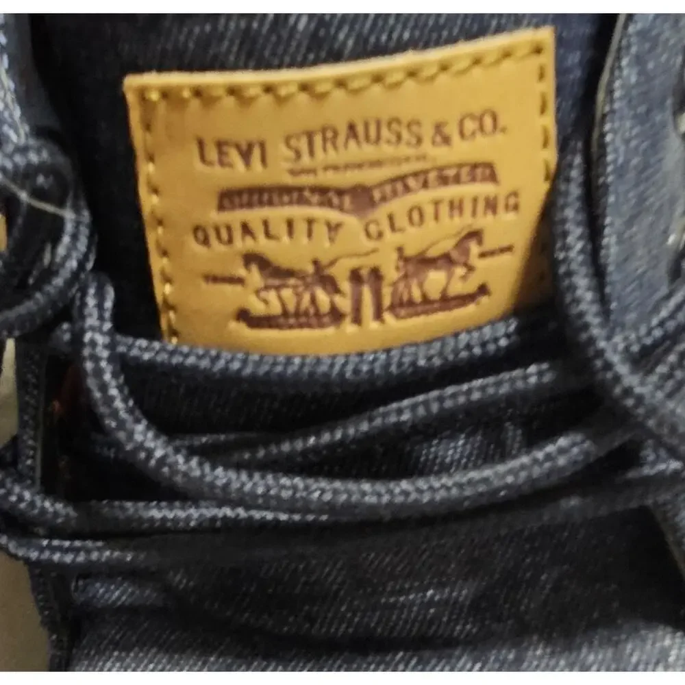 Levi's Men's Denim Chukka Boots Blue Dark Wash Desert Shoes Tan Sole Size 9 NWT